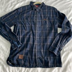 Indian motorcycle medium long sleeve button up.